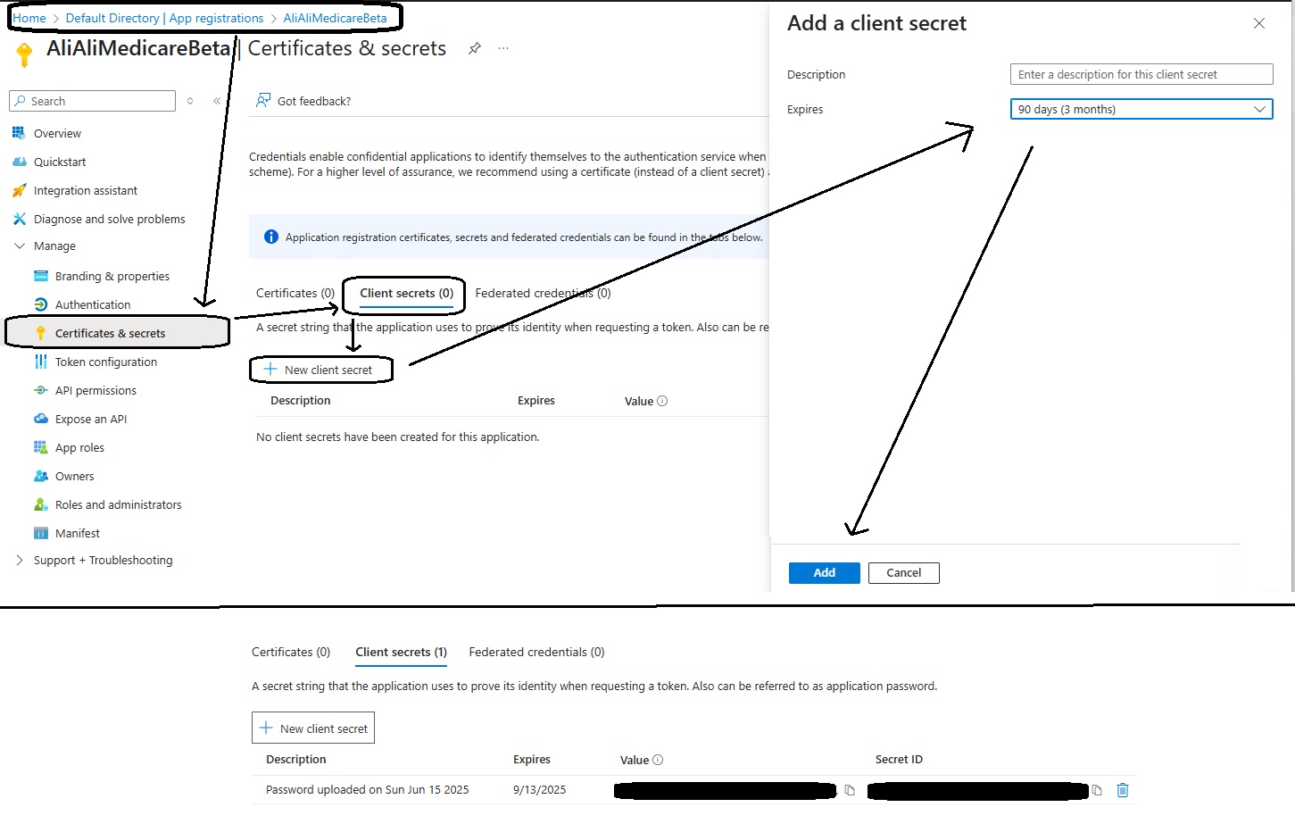 Azure Health Data and AI Services FHIR Services Create Credetials for your App